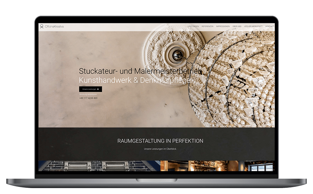 Neue Webseite von officina-kreativa.com